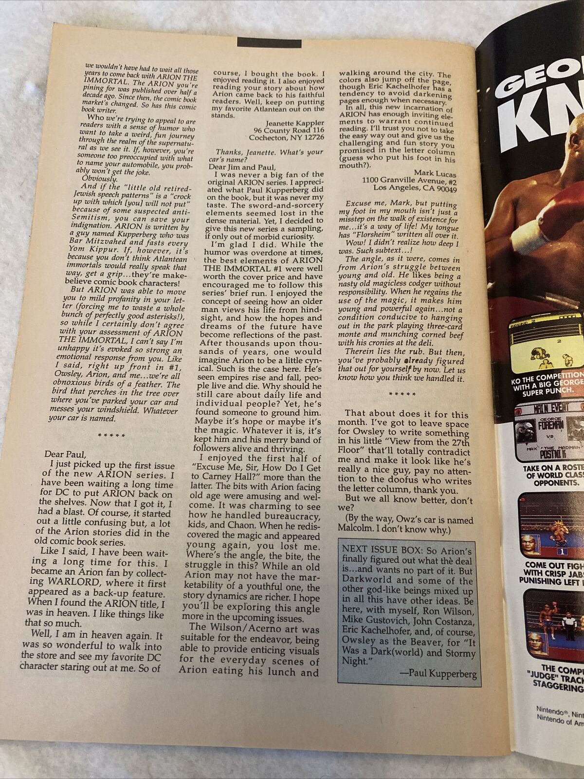 COMIC - DC Comics ARION The Immortal - Oct 1992 - Garn Daanuth (8829)