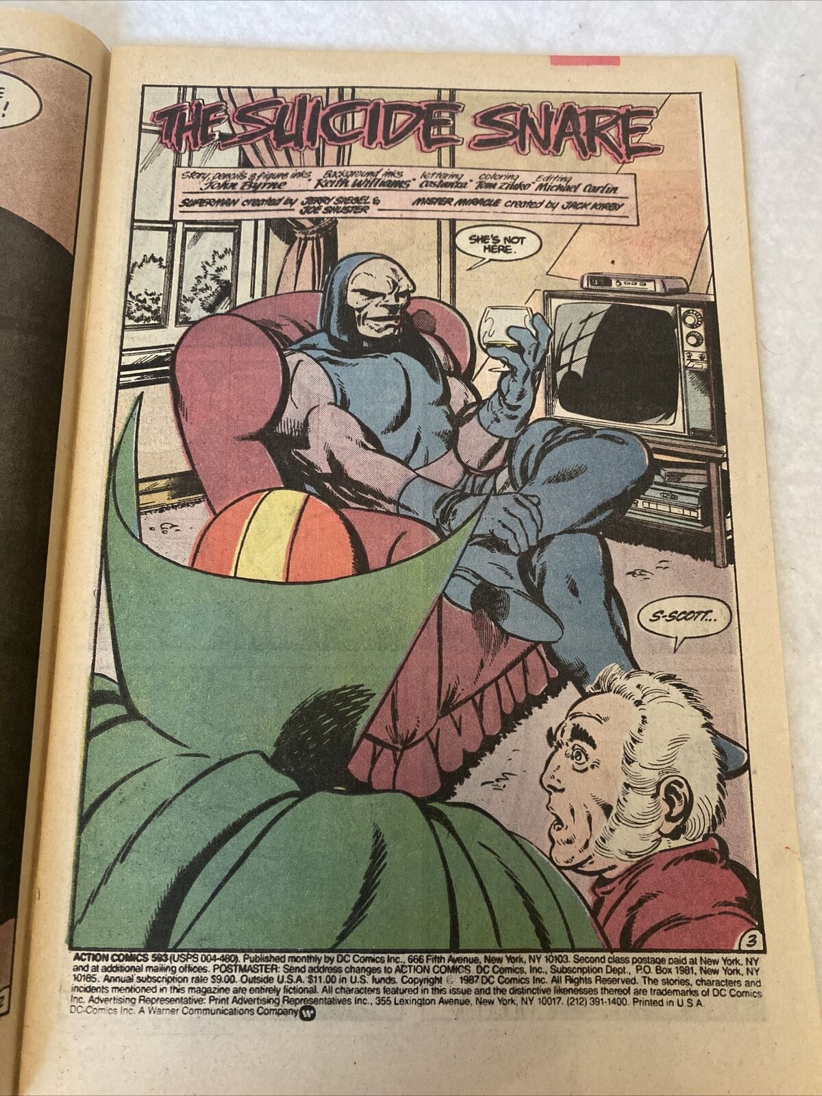 COMIC - DC Comics ACTION COMICS Superman and MR MIRACLE Oct 1987 - (8838)