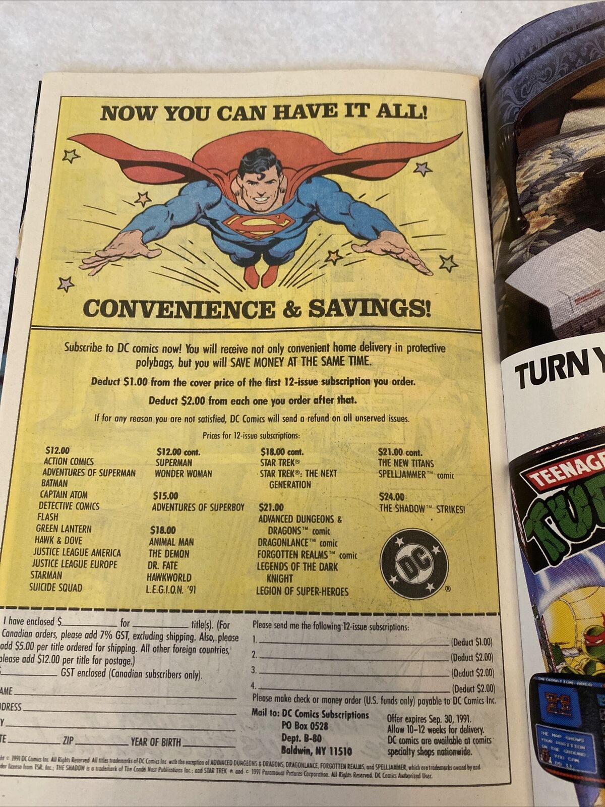 COMIC - DC Comics  JUSTICE LEAGUE QUARTERLY Summer 1991 - New York (8804)