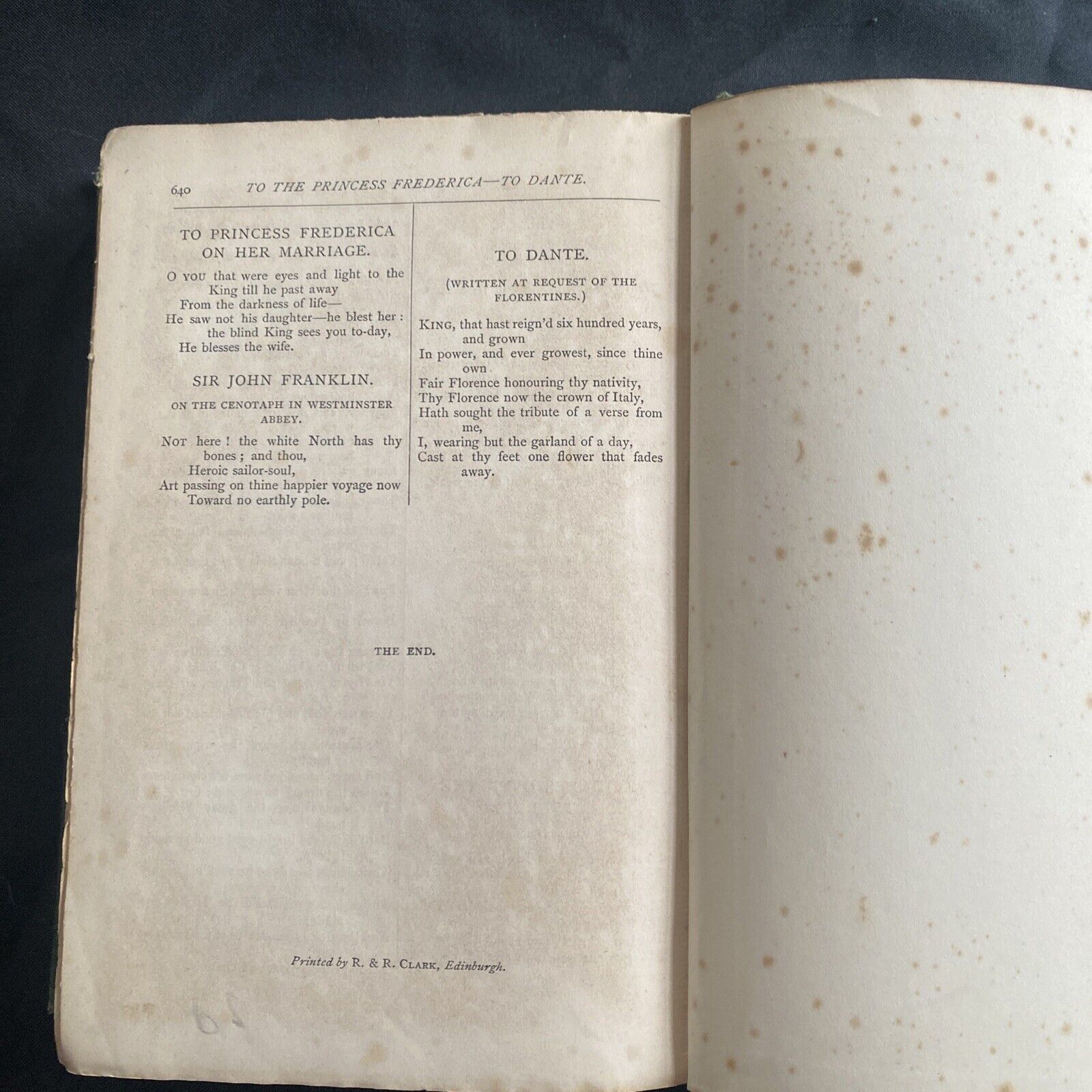 BOOK - The Works of Tennyson - Macmillan & Co 1884 print - (9672)