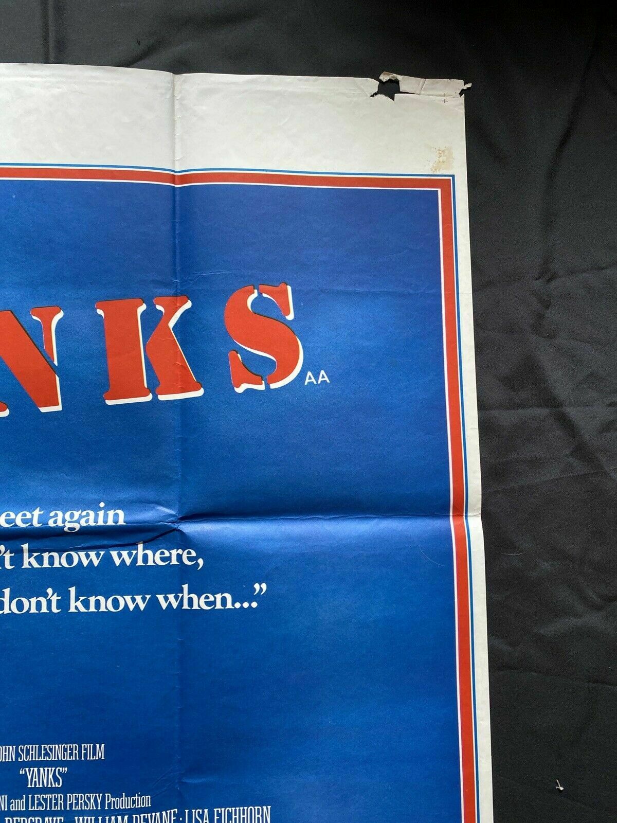 ORIGINAL UK QUAD POSTER - Yanks - 1979 - 30" x 40" - (6581)