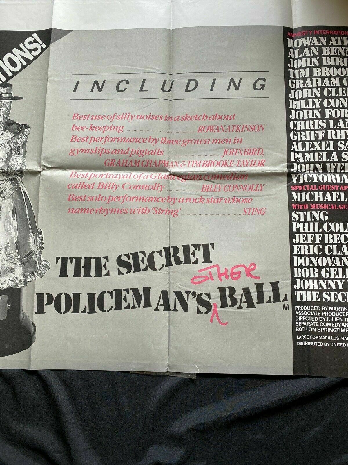 ORIGINAL UK QUAD POSTER - The Secret Policeman's Other Ball 1982 30 x40" (6589)