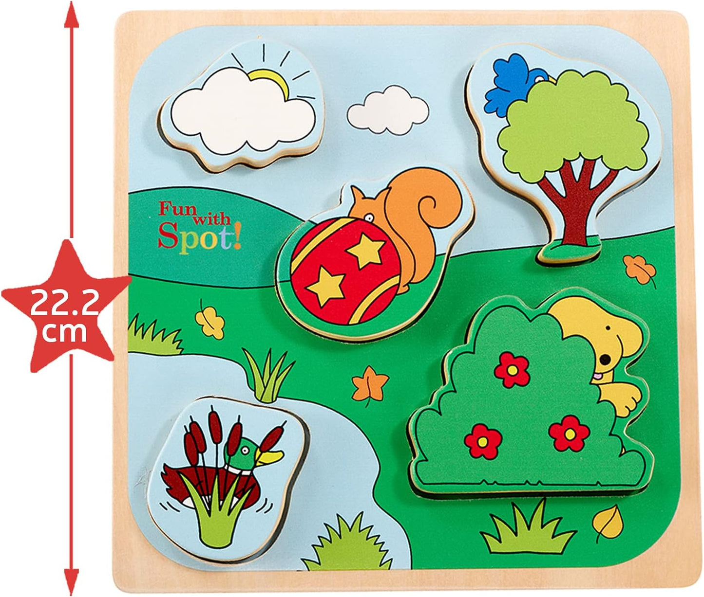 Fun With Spot The Dog Wooden shape puzzle by Rainbow Designs