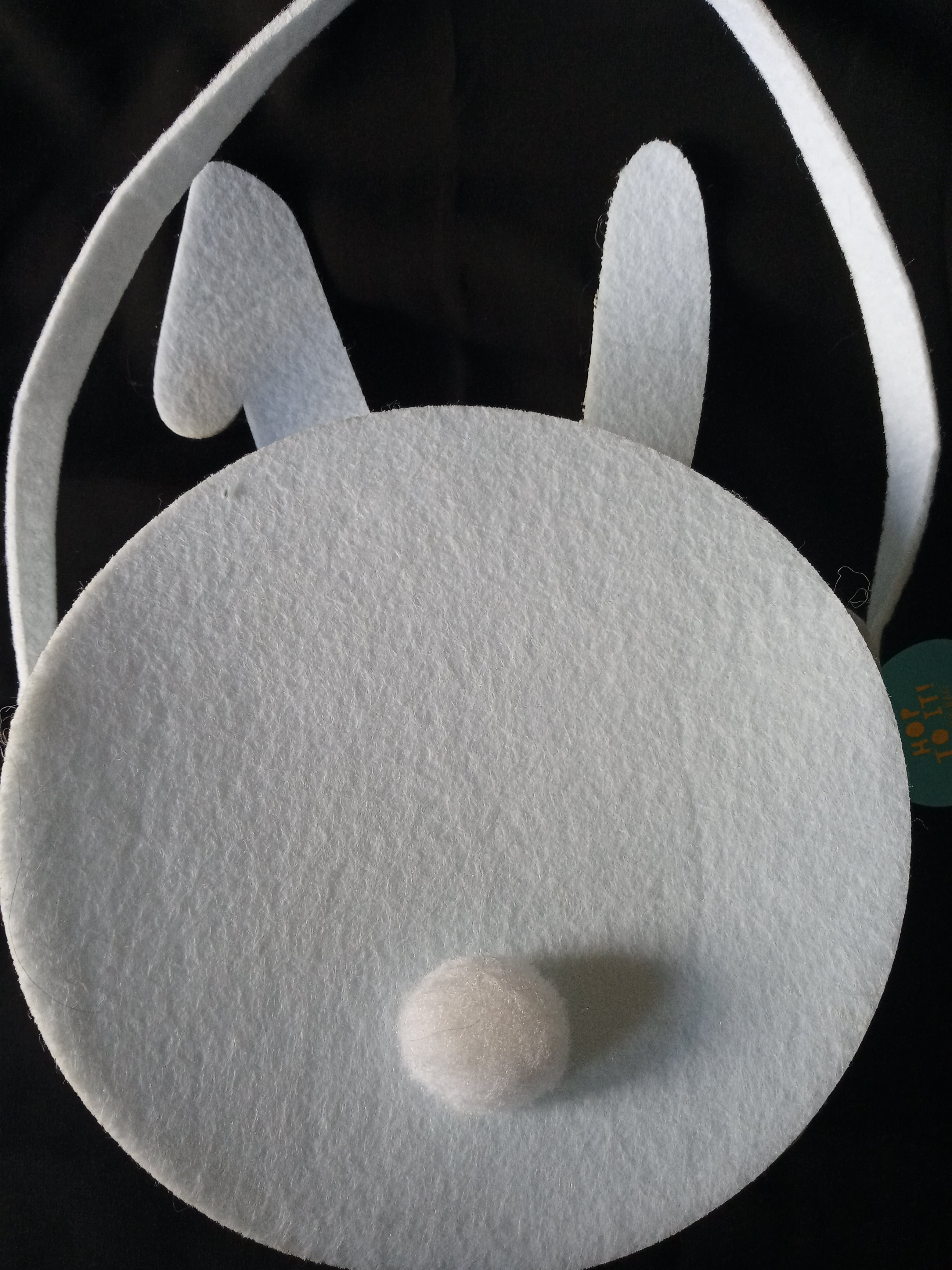 EASTER Bag large felt and shaped as a bunny rabbit ready for the egg hunt