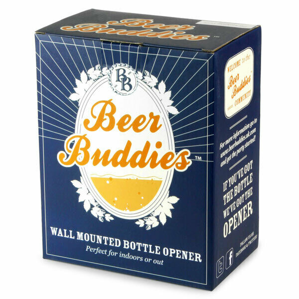 Bottle Opener - Beer Buddies - Outdoor or Indoor Wall Mounted - Surfboard SILVER