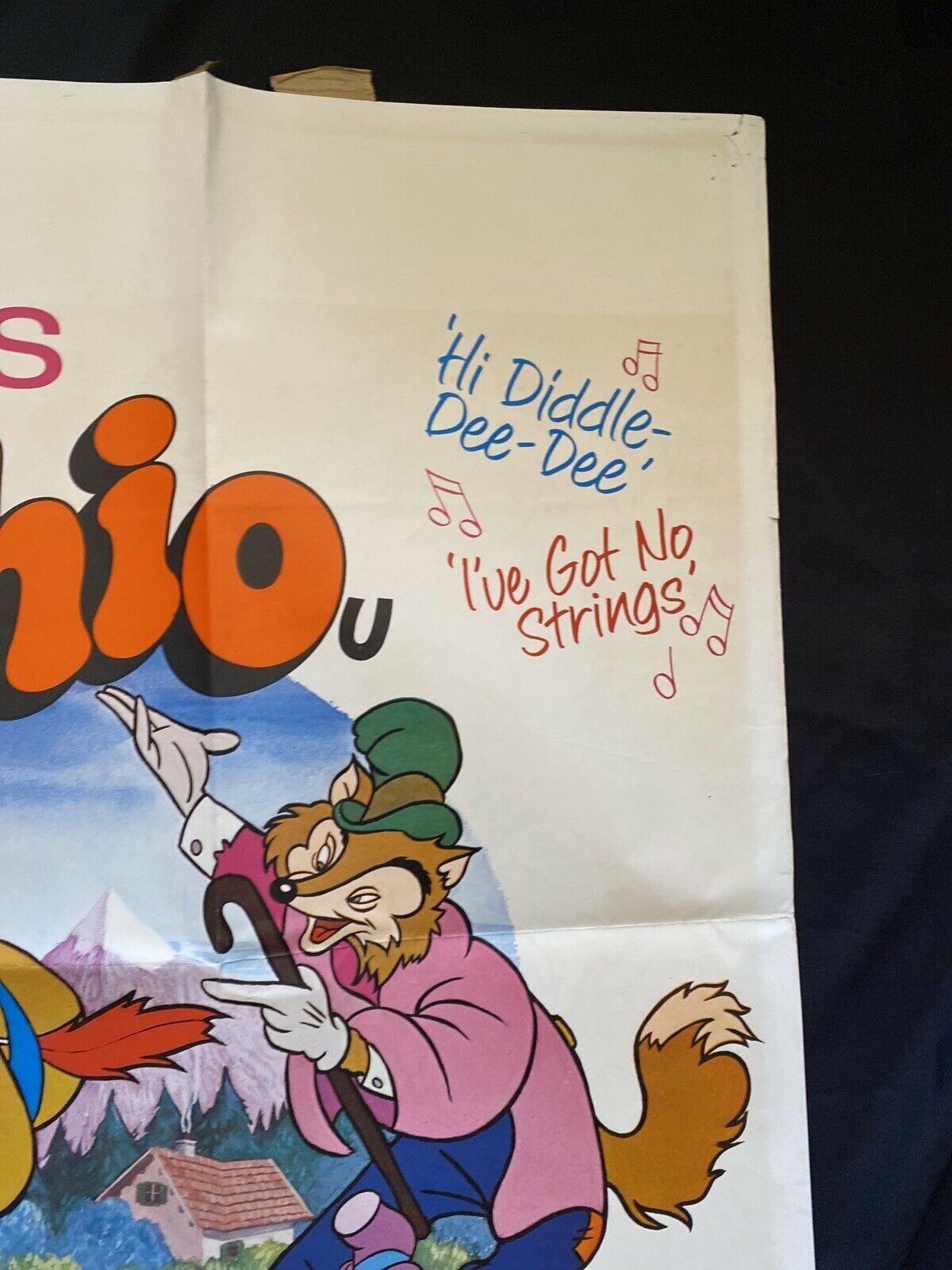 ORIGINAL UK QUAD POSTER - Disney's Pinocchio (1978 re-release) 30"x40" (6554)