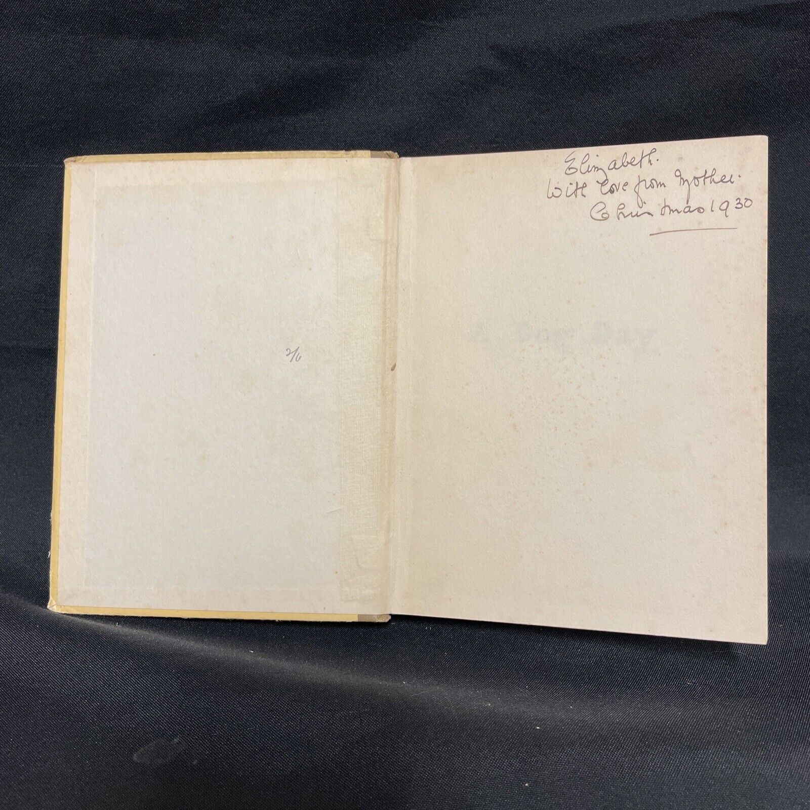 BOOK - A DOG DAY by Walter Emanuel 1930 ed - (9257)