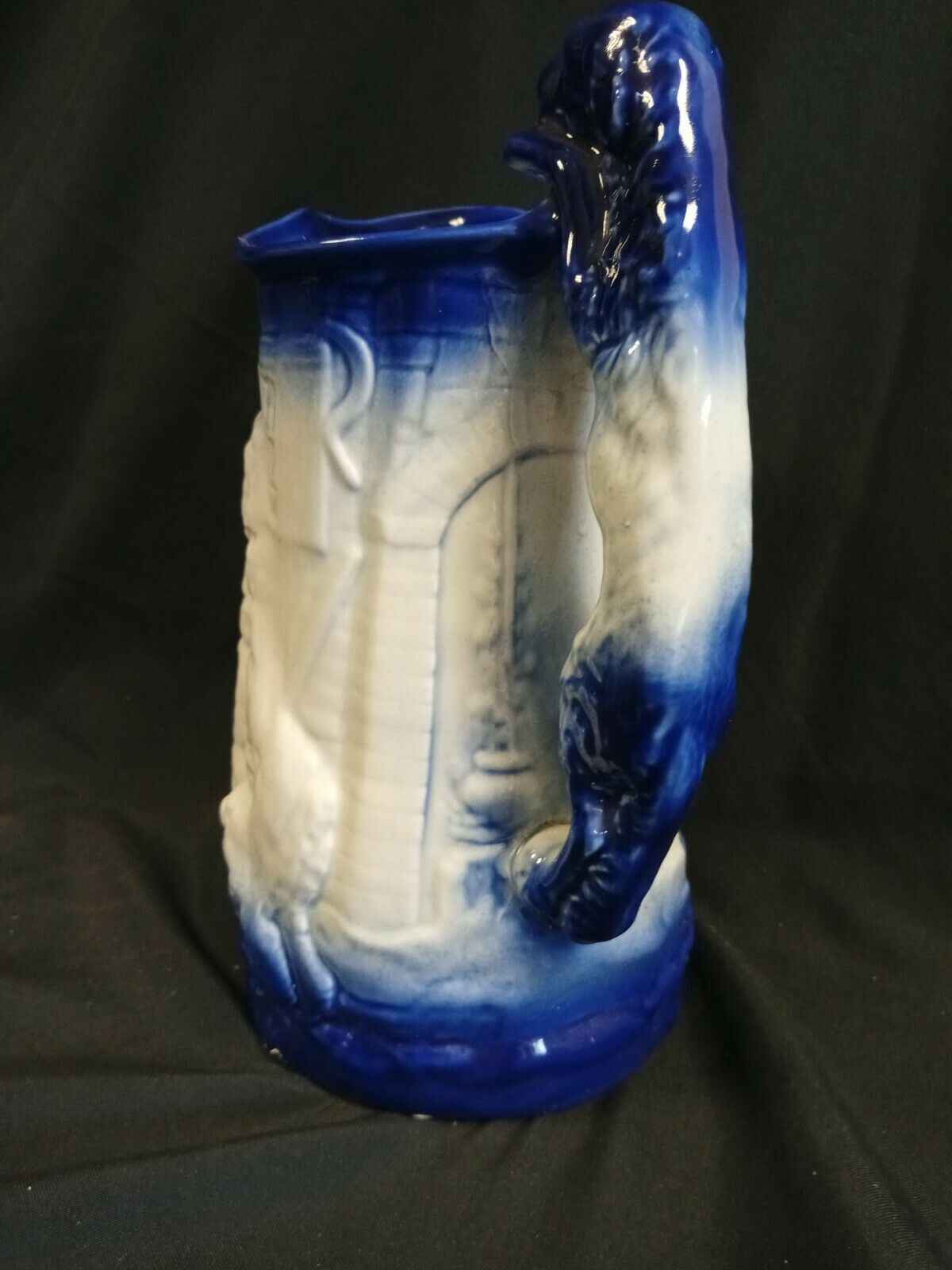 Burleigh Ironstone Staffordshire England 10" Maiden & Dogs Pitcher (7967