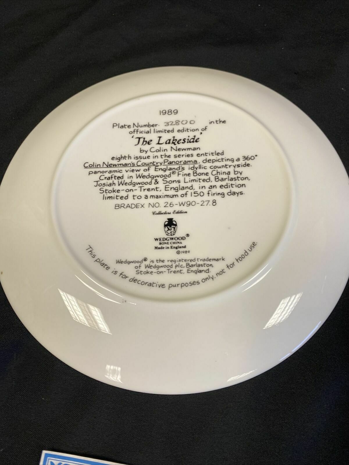 Wedgwood 1988 Collectors plates x 2 Meadows & Wheatfields  + The Lakeside -(7828