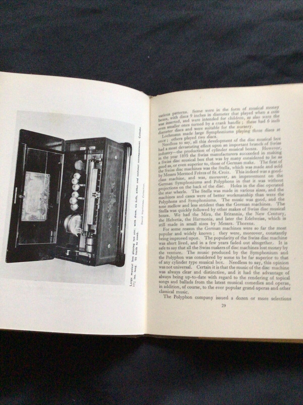 BOOK - MUSICAL BOXES - John Clark - 1940's - (8599)
