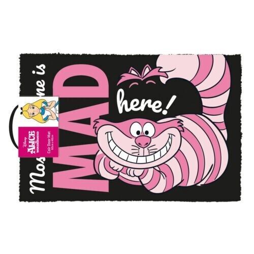 DOORMAT Coir - Alice In Wonderland - We're All Mad Here - Door Mat