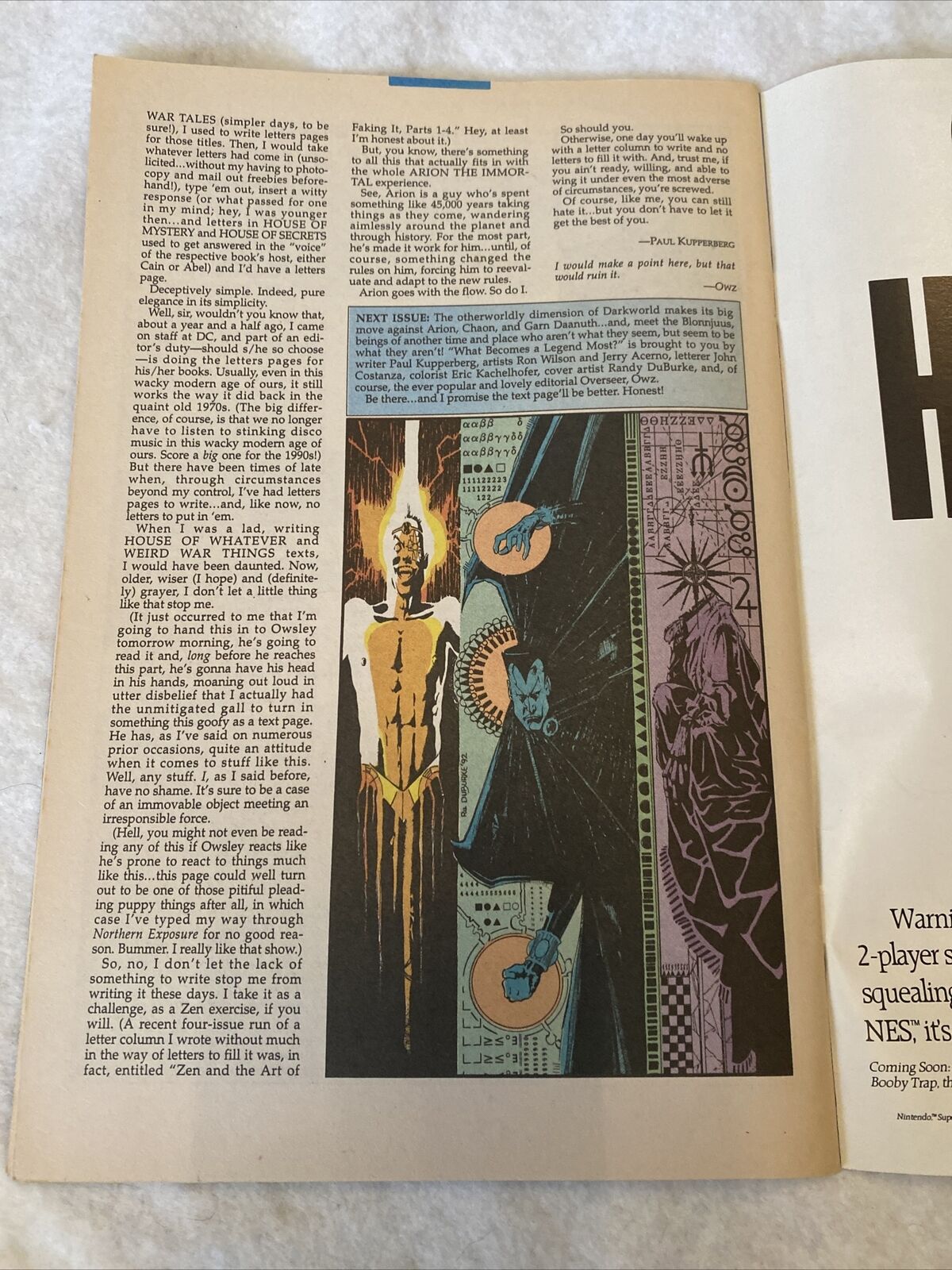 COMIC - DC Comics ARION The Immortal Sep '92 Mother always liked you best (8831