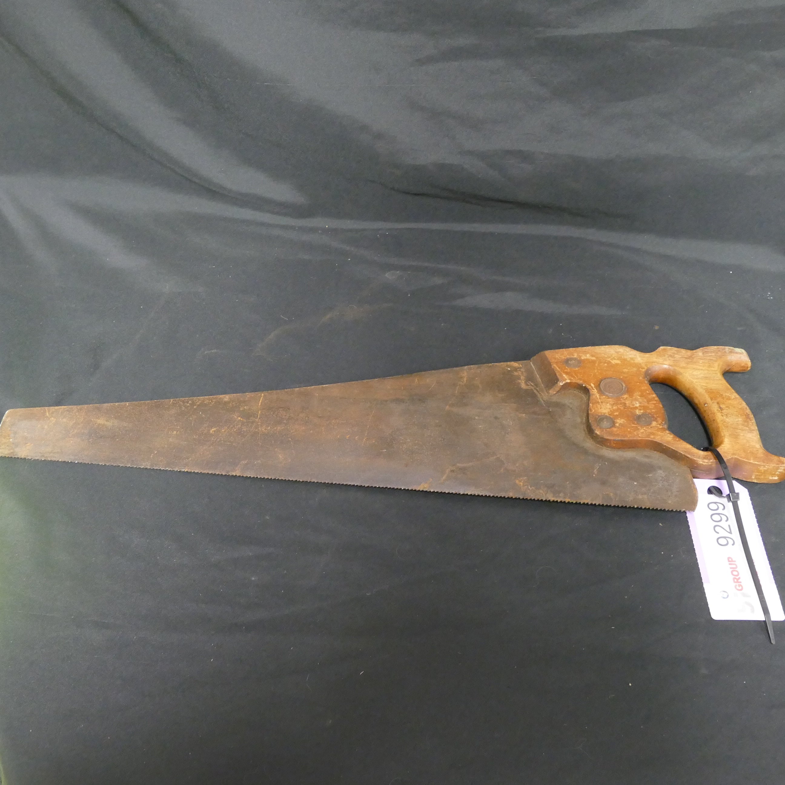 Antique Disston Canada saw 63cm with metal Blade Carpenters - (9299)