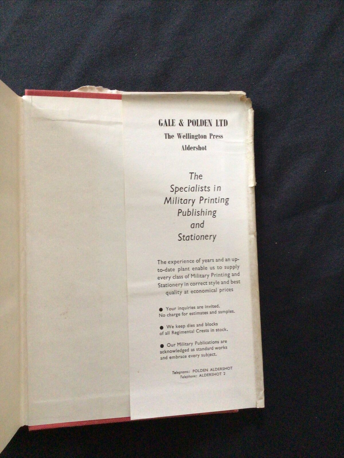 BOOK - Lindsell's MILITARY ORGANIZATION & ADMINISTRATION 29th Ed 1957 - (8705)