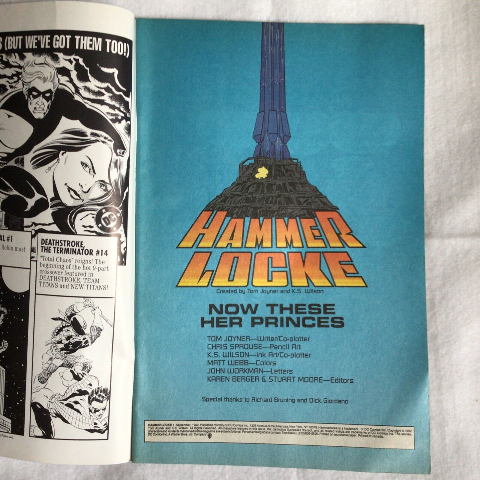 COMIC - DC Comics  HAMMER LOCKE Now These Her princes - Sep 1992 - (8886)