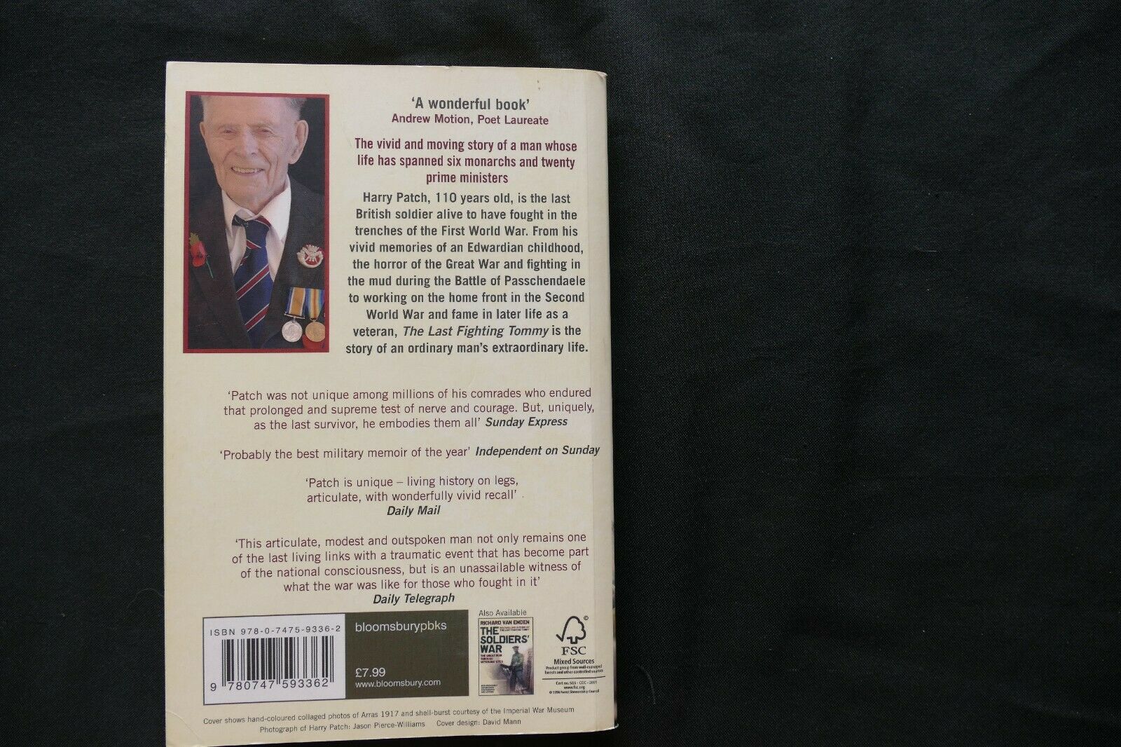BOOK  - THE LAST FIGHTING TOMMY - Harry Patch (8739)
