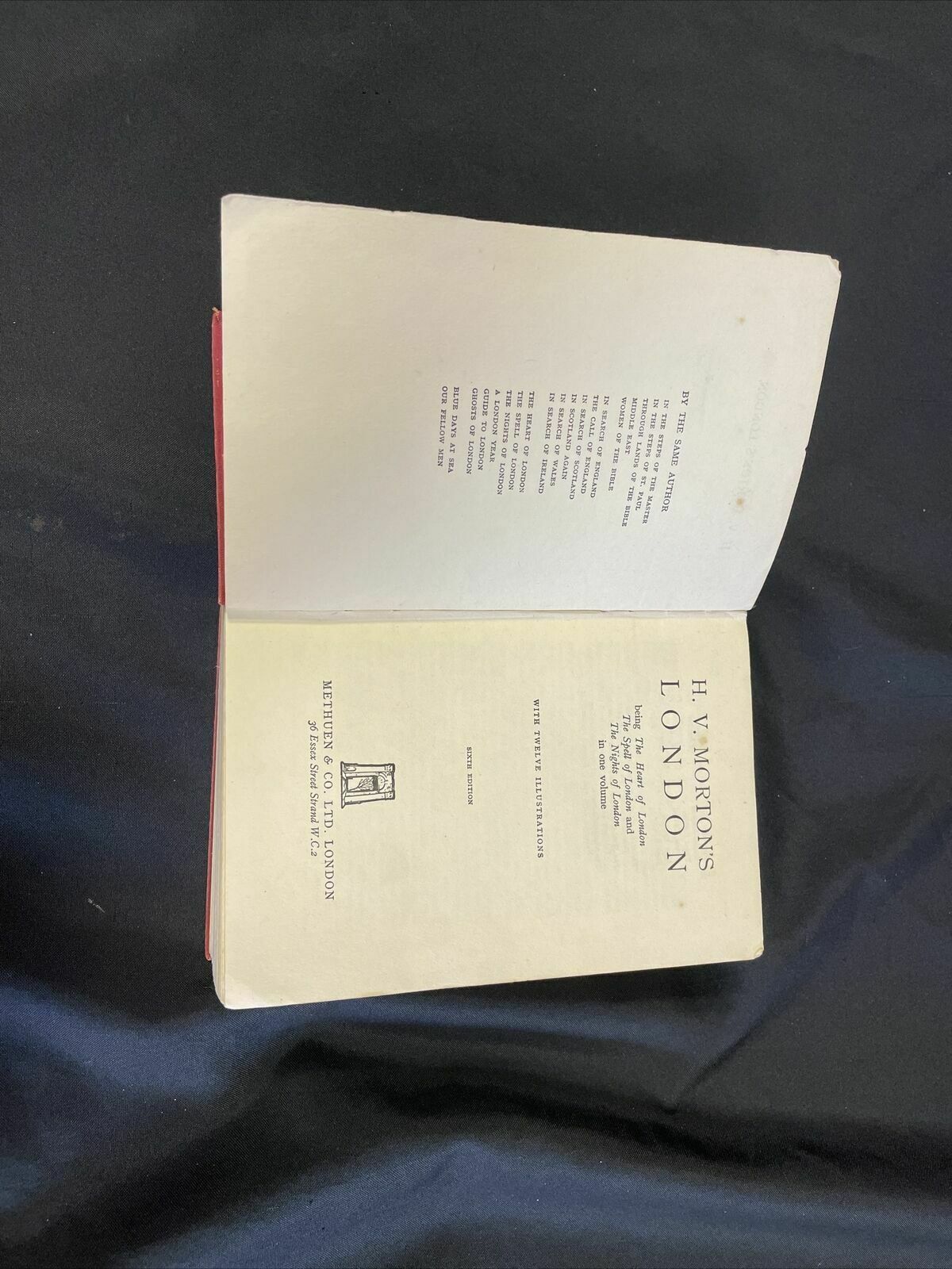 Book H. V. Morton - London - 6th Edition 1941 - (8158)