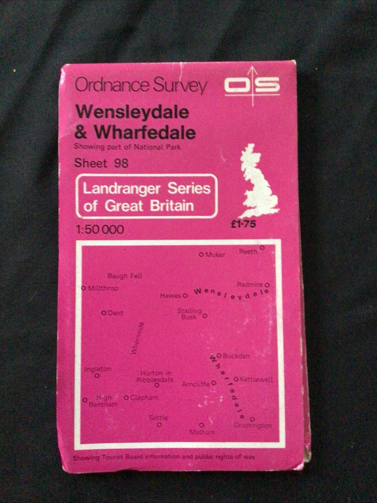 MAP - Ordnance Survey 1:50 2nd Series 1980 -Wensleydale & Wharfedale #98 (8670