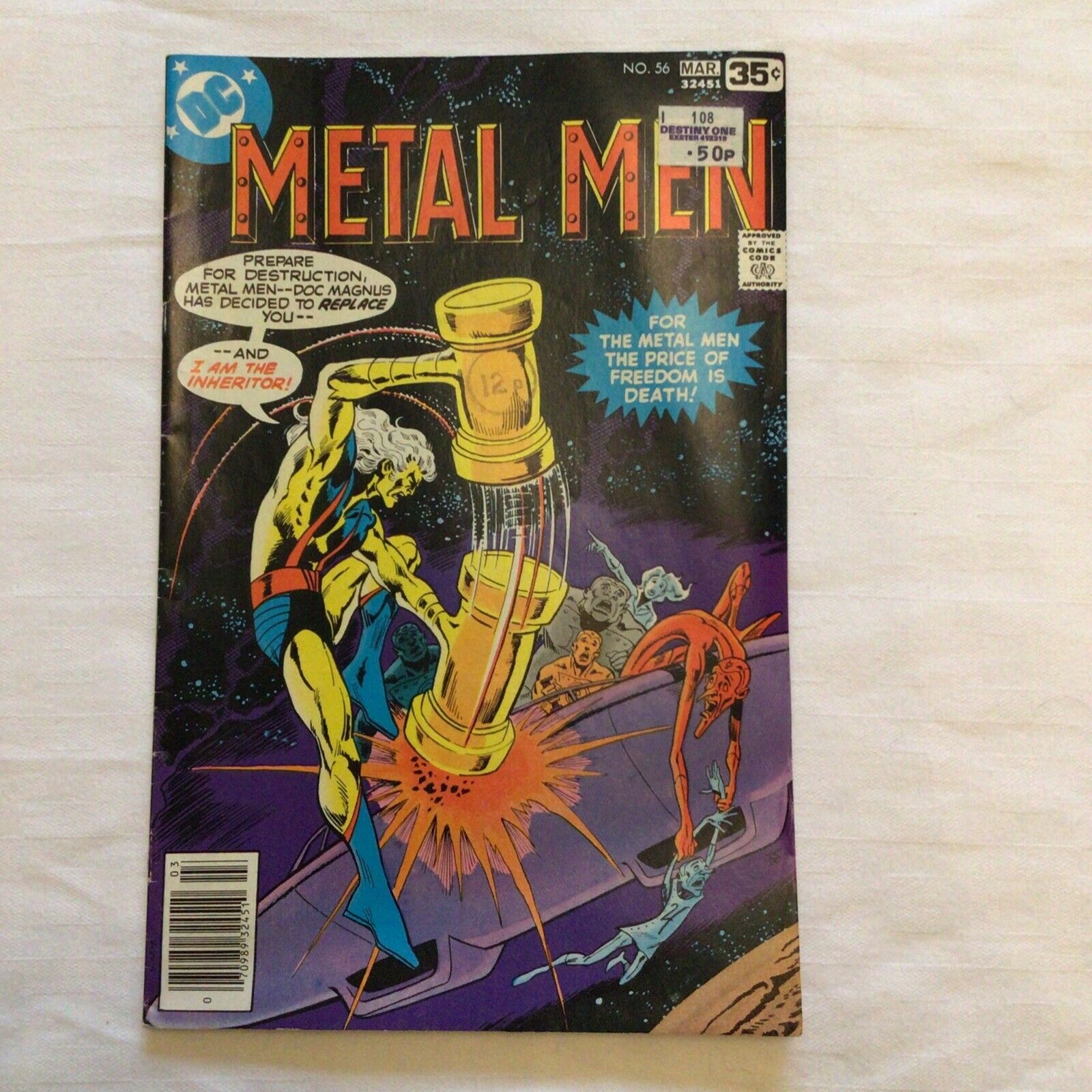 COMIC - DC Comics  METAL MEN The Inheritor kills - Feb 1978(8872)