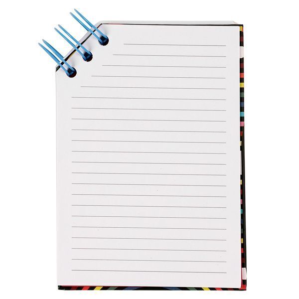 Notebook A6 Funky Retro with top side wiro - High quality notebook - -(9821)
