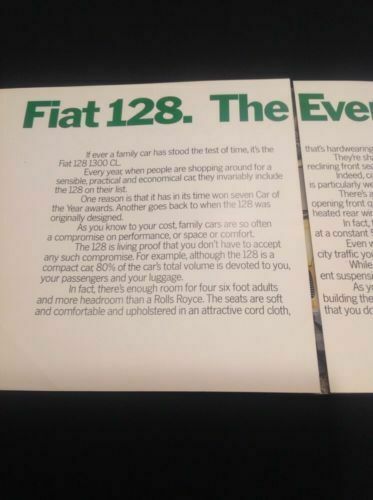 Fiat 128 1300 Cl 4 Dr. Saloon - 1980 - Car Brochure Leaflet - (310)