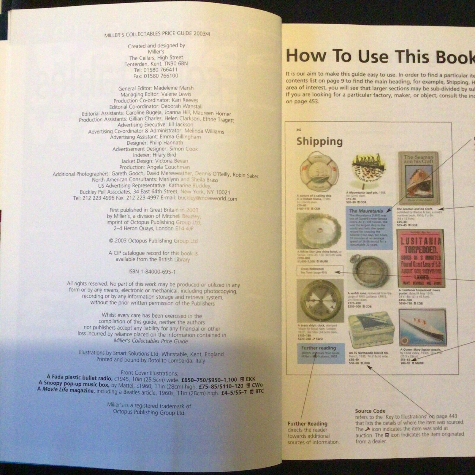 BOOK - Miller's Collectors Price Guide YEAR GUIDE 2003 / 2004  -(8619)