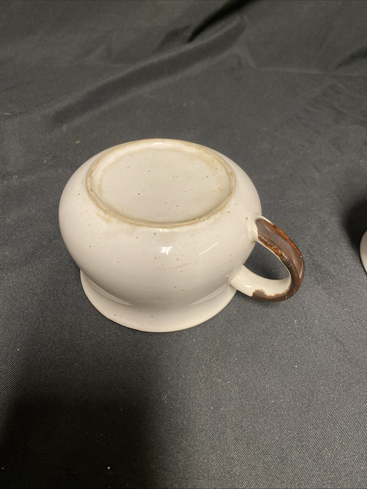 Pair of 1970's soup mugs Chicken and Tomato beautiful condition - (1797)
