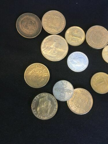 Spain Spanish PTAS Pesetas Coins Franco Carlos x  15- 1950's to 1980's (2838)