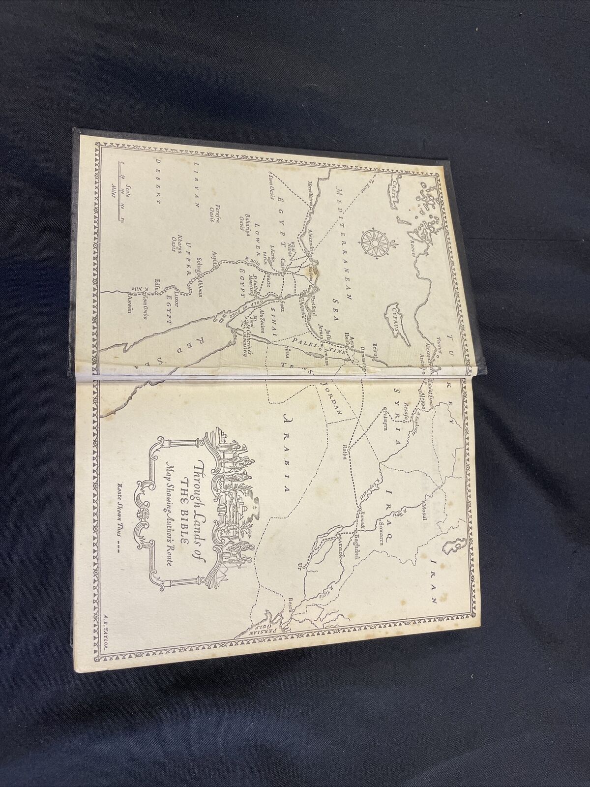 Book H. V. Morton - Through Lands of The Bible 1st Edition 1938 - (8171)