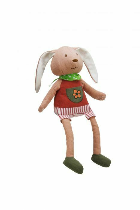 EASTER GIFT Fabric Patchwork Cuddly Soft Animal - Miss Rabbit - Plush Age 3+
