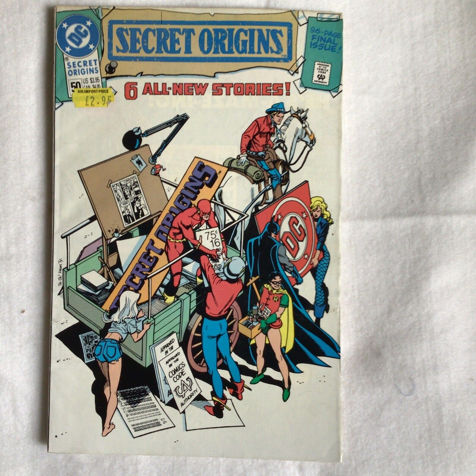 COMIC - DC Comics  Secret origins 96 page FINAL ISSUE - Aug 1990  (8884)