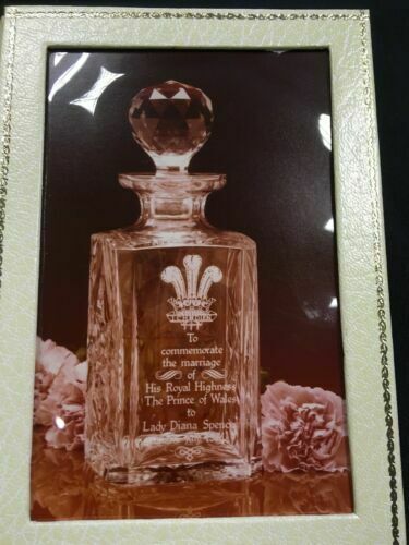 Edinburgh Crystal Commemorative decanter Charles & Diana 377/1000 cert - (7365)