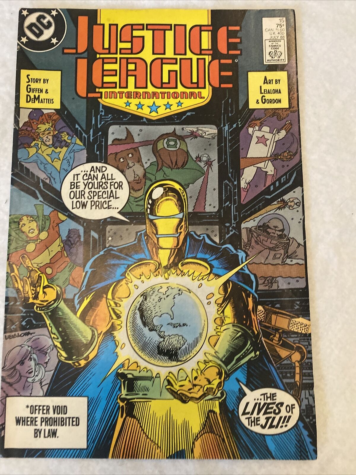 COMIC - DC Comics Justice League INTERNATIONAL '88 July THE JLI (8802)