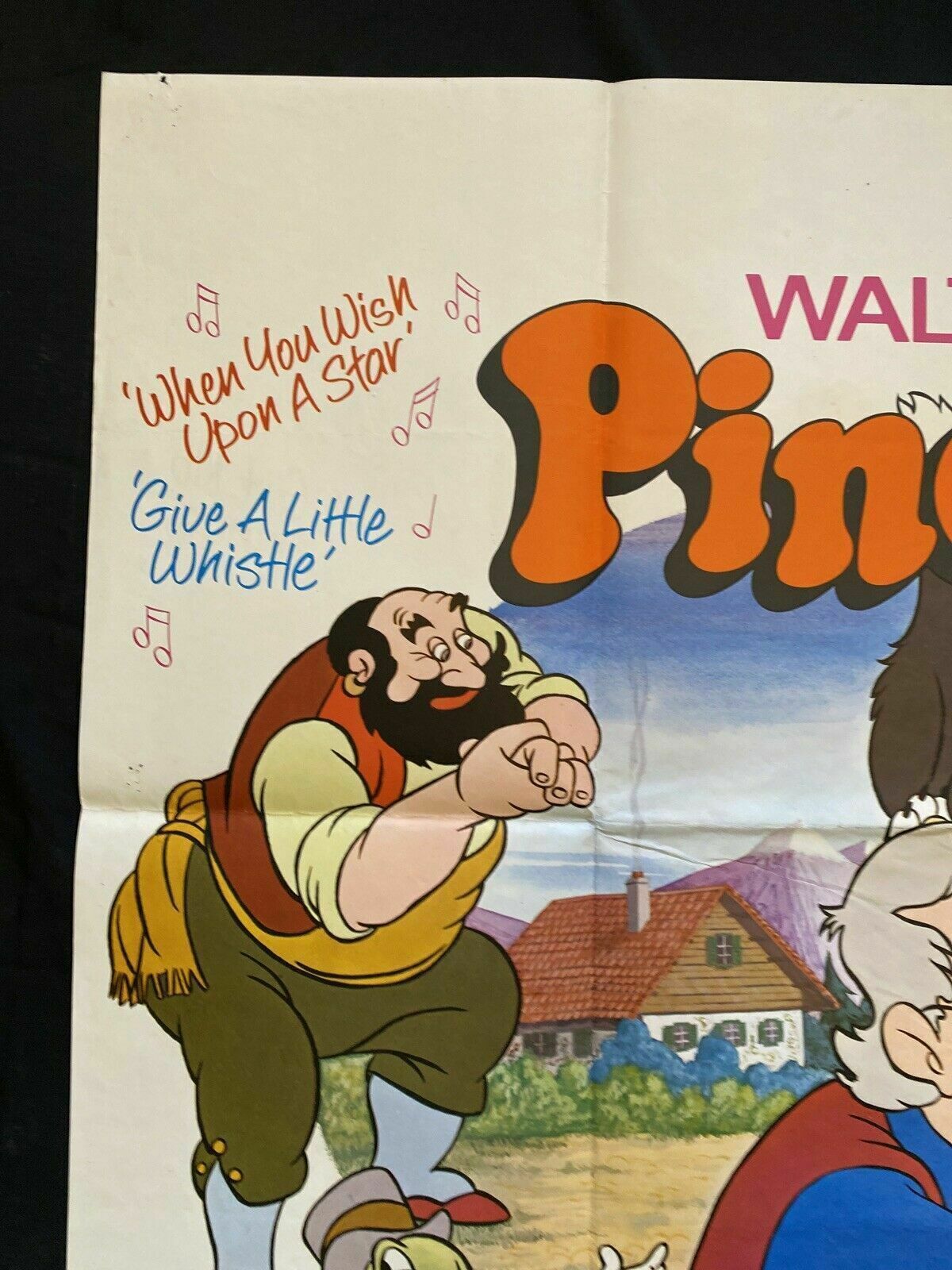 ORIGINAL UK QUAD POSTER - Disney's Pinocchio (1978 re-release) - (6566)