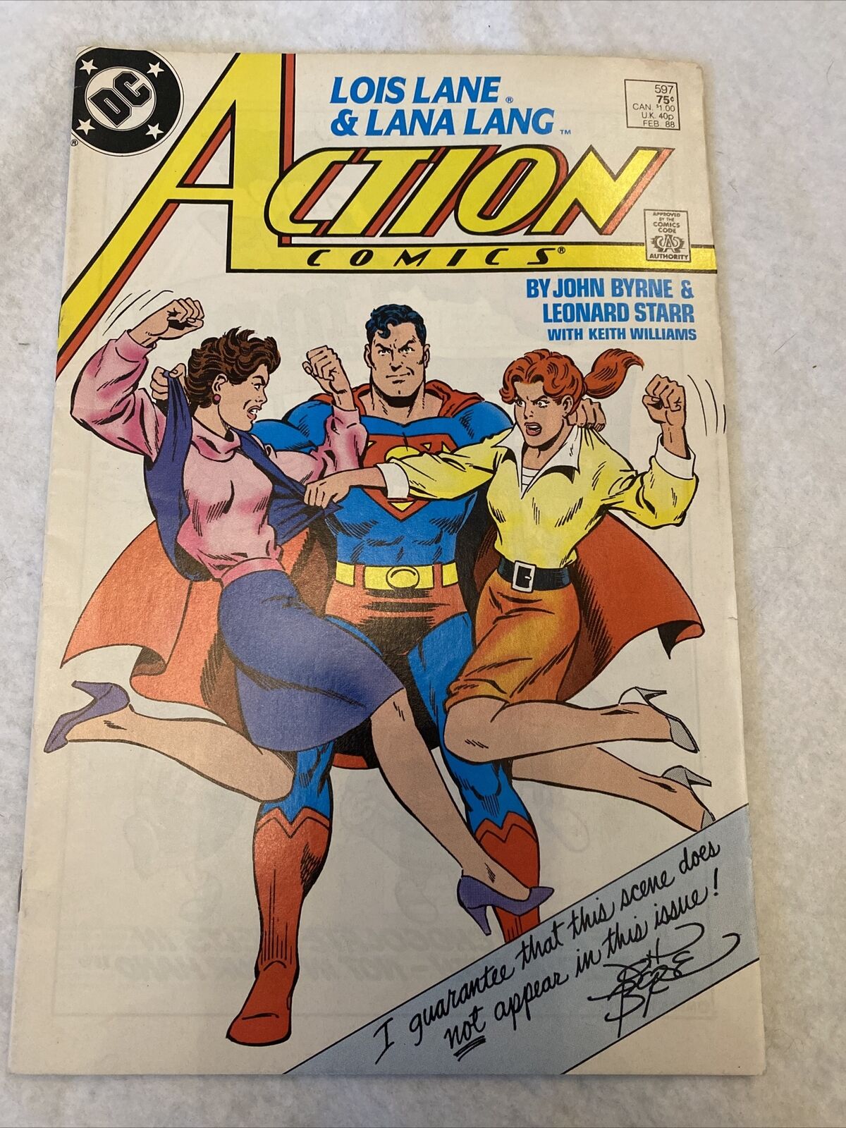 COMIC - DC Comics ACTION COMICS Lois Lane & Lana Lang Feb 1988 Superman  (8833