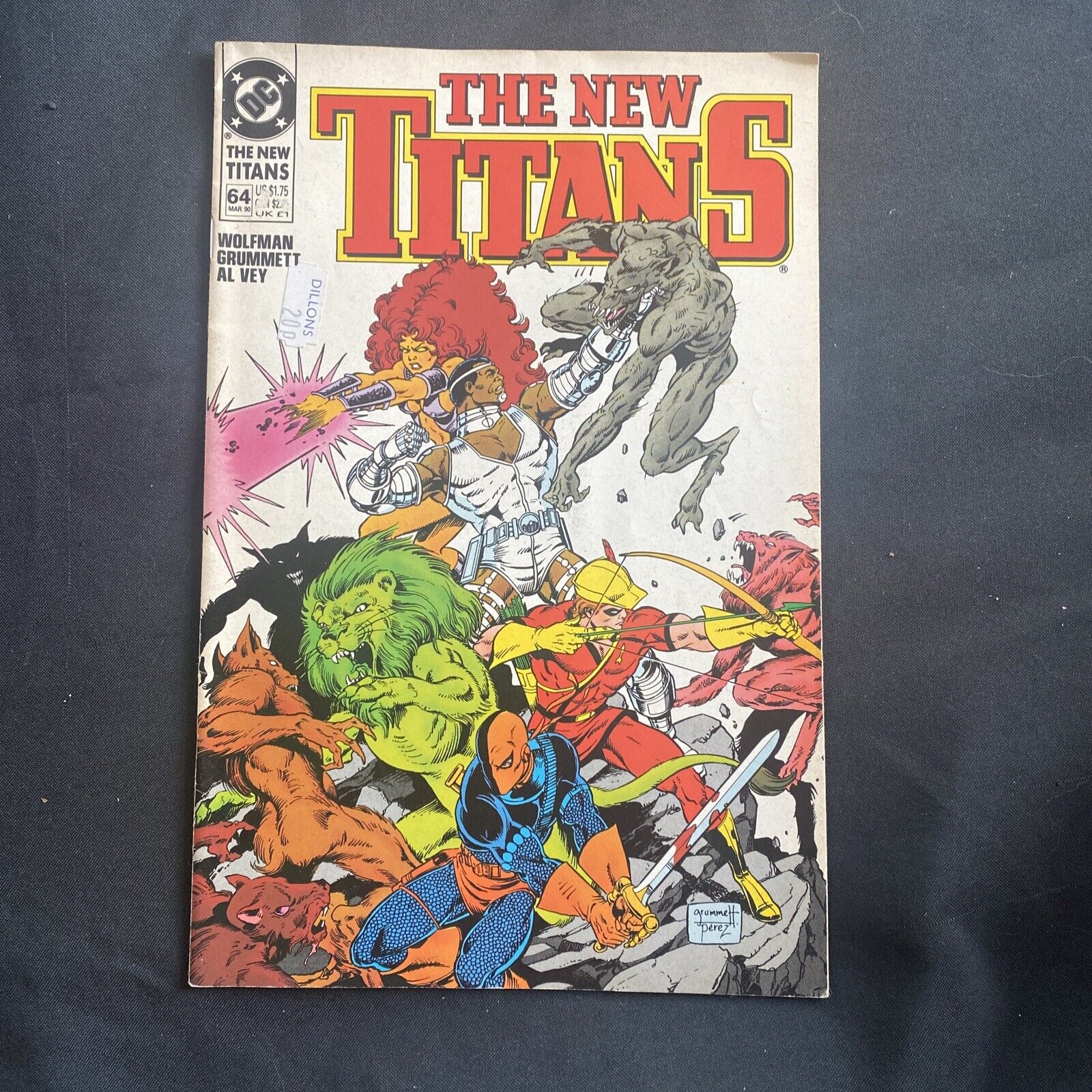 COMIC - DC Comics Tales of The NEW TITANS - Mar 1990 - Adam Strange - (8817)
