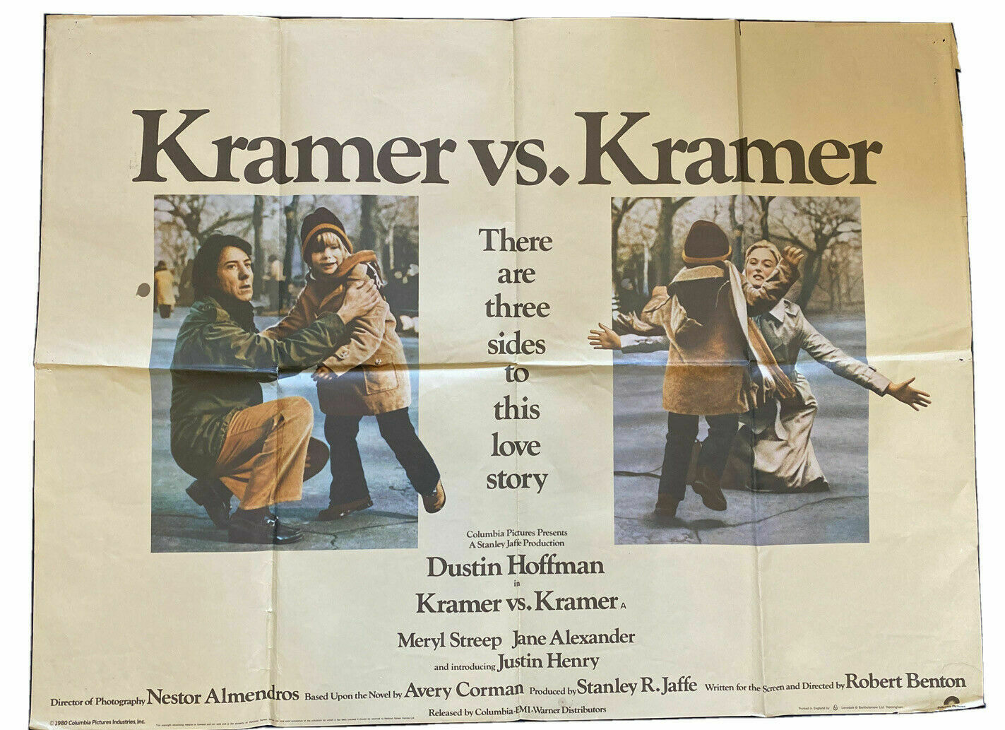 ORIGINAL UK QUAD POSTER - Kramer v Kramer - 1979 30" x 40" - (6565)