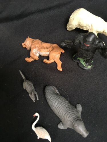 BRITAINS Plastic Toy Animals 1970’s X 14 Gorilla Lion Bear Crocodile Etc (2293)