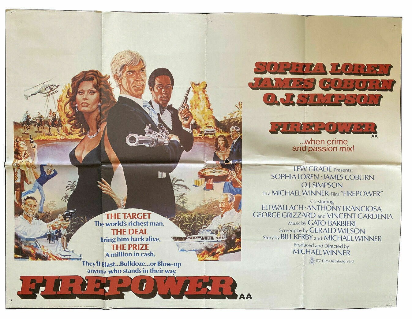 ORIGINAL UK QUAD POSTER - Firepower - 1979 - 30" x 40" - (6555)