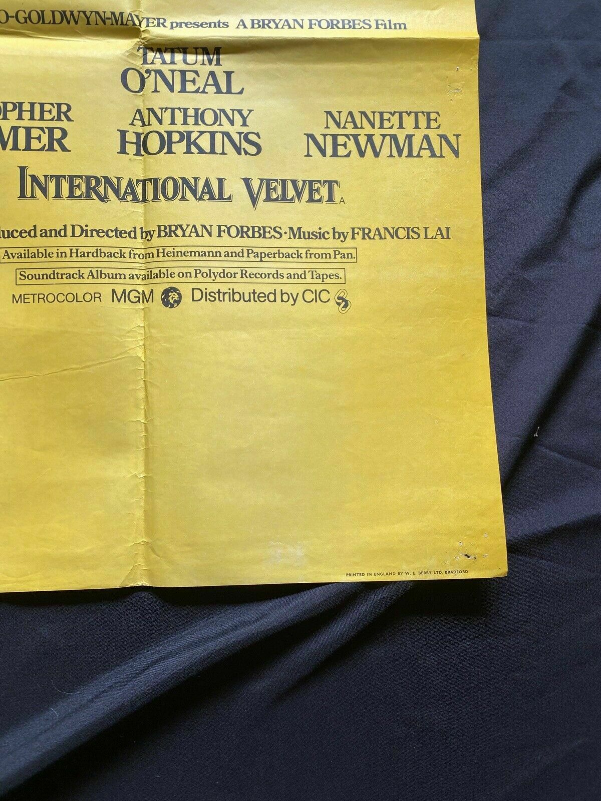 ORIGINAL UK QUAD POSTER - International Velvet - 1978 - 30" x 40" - (6583)