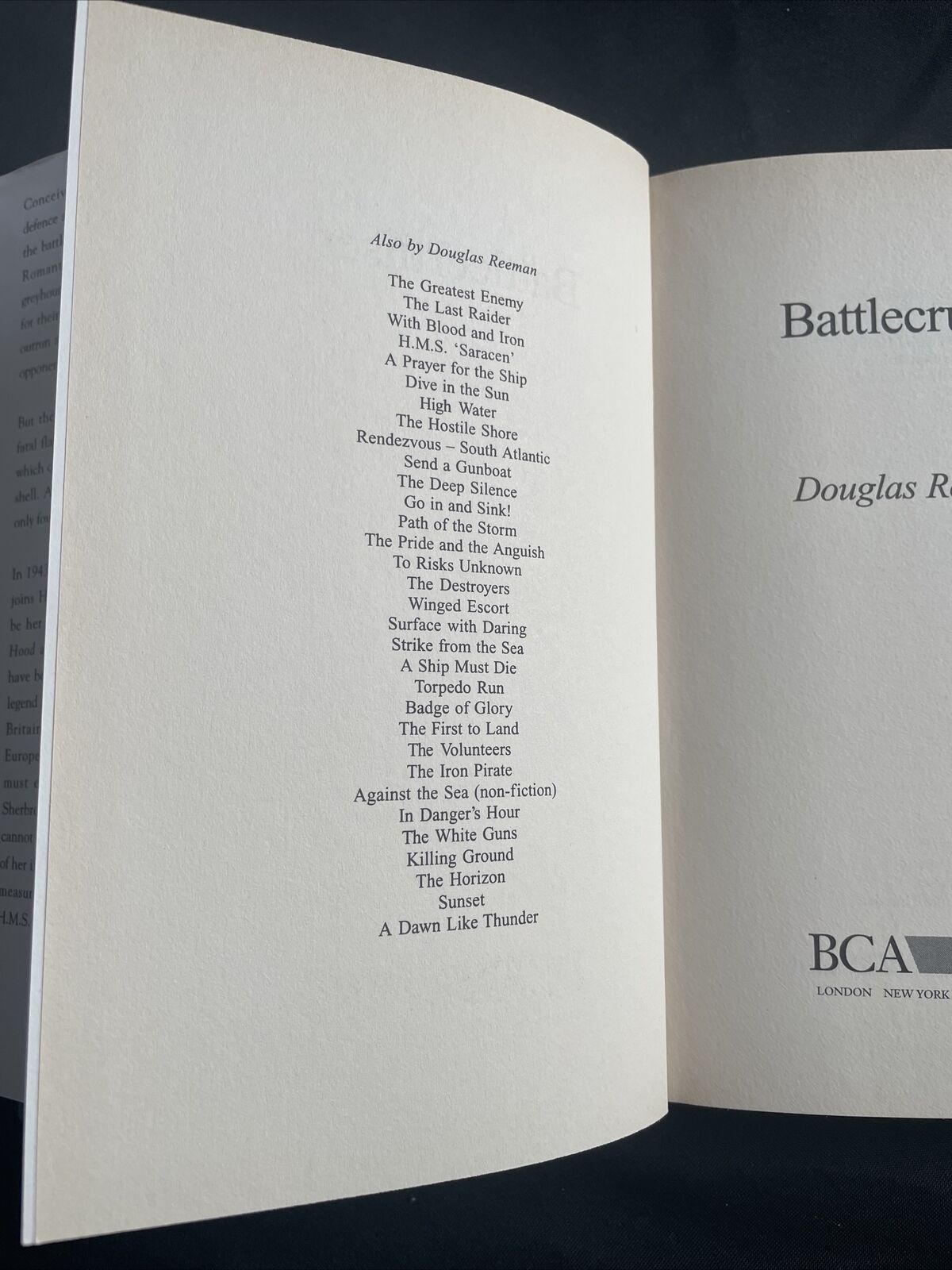 BOOK - BATTLECRUISER Douglas Reeman 1997 Hardback + DJ - (9493)