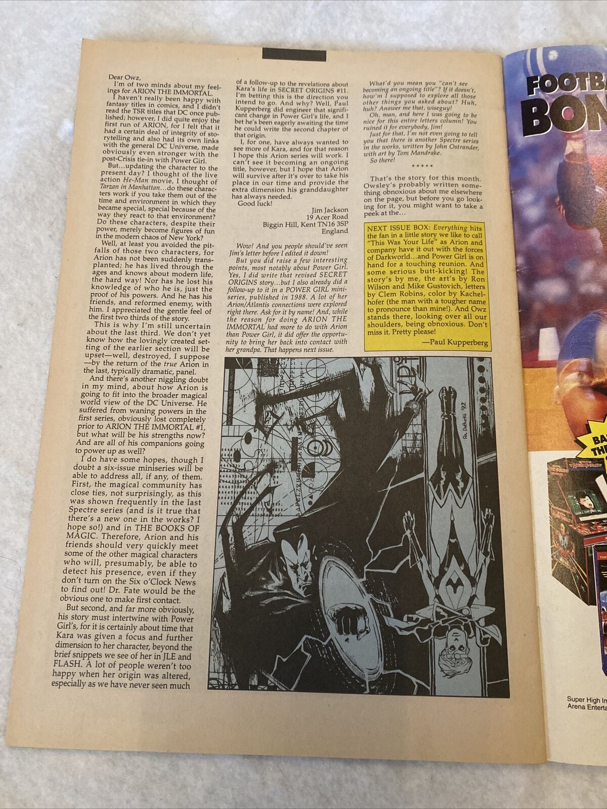 COMIC - DC Comics ARION The Immortal - Nov 1992 - Blonnjuus (8830)