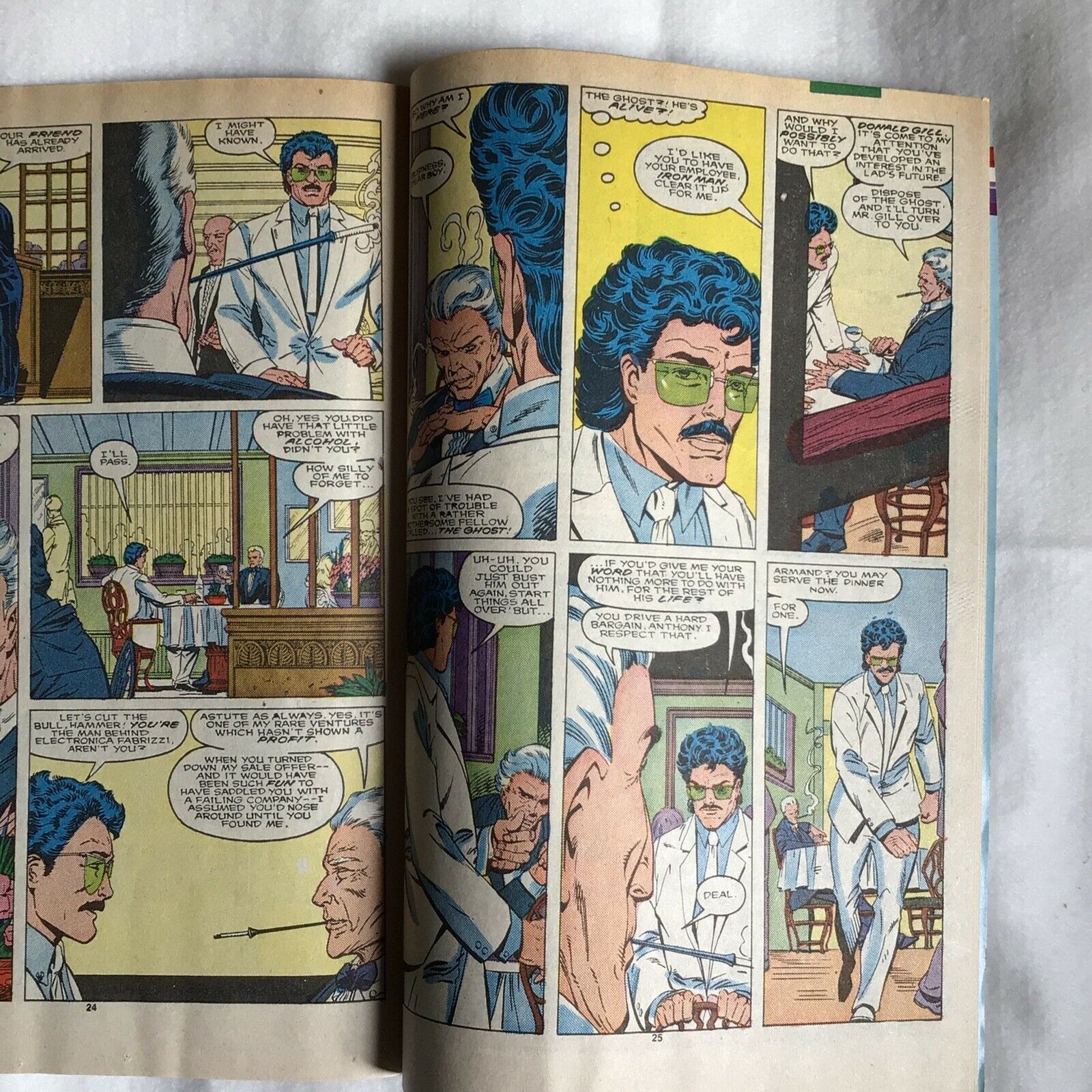 COMIC - MARVEL Comics IRON MAN vs THE GHOST Feb 1989 - (8904)