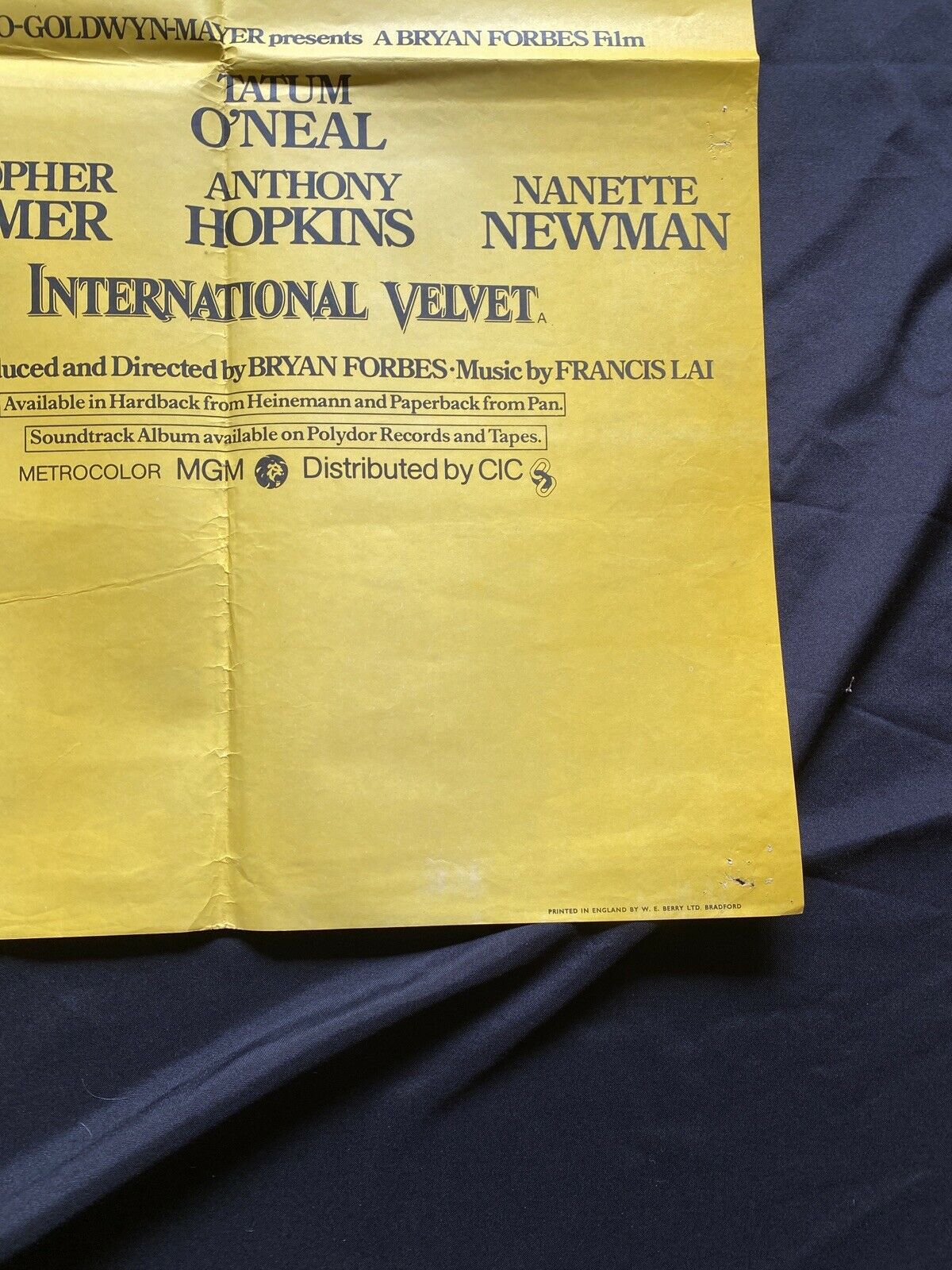 ORIGINAL UK QUAD POSTER - International Velvet - 1978 - 30" x 40" - (6583)
