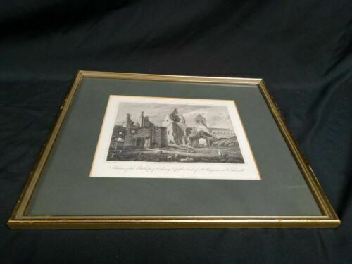 J. Skene R. Scott 1807 Engraving Palace of Orkney & St. Magnus Kirkwall (7012)