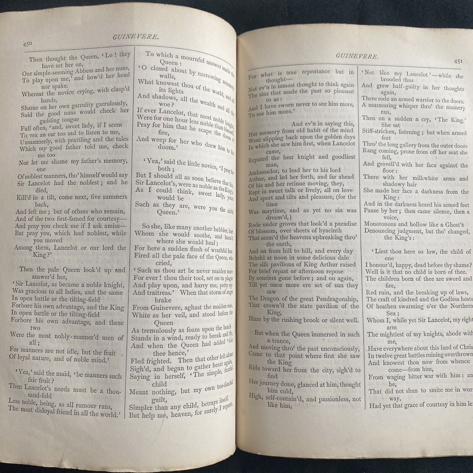 BOOK - The Works of Tennyson - Macmillan & Co 1884 print - (9672)