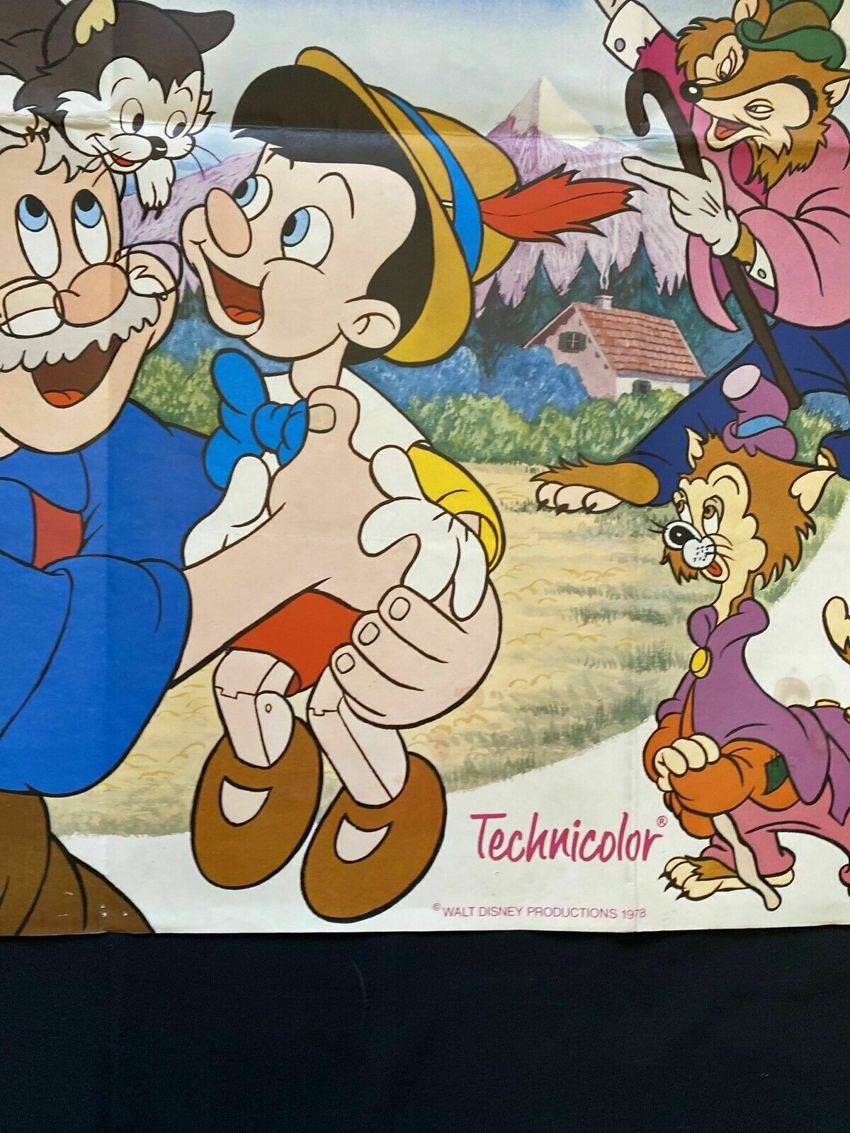 ORIGINAL UK QUAD POSTER - Disney's Pinocchio (1978 re-release) - (6566)