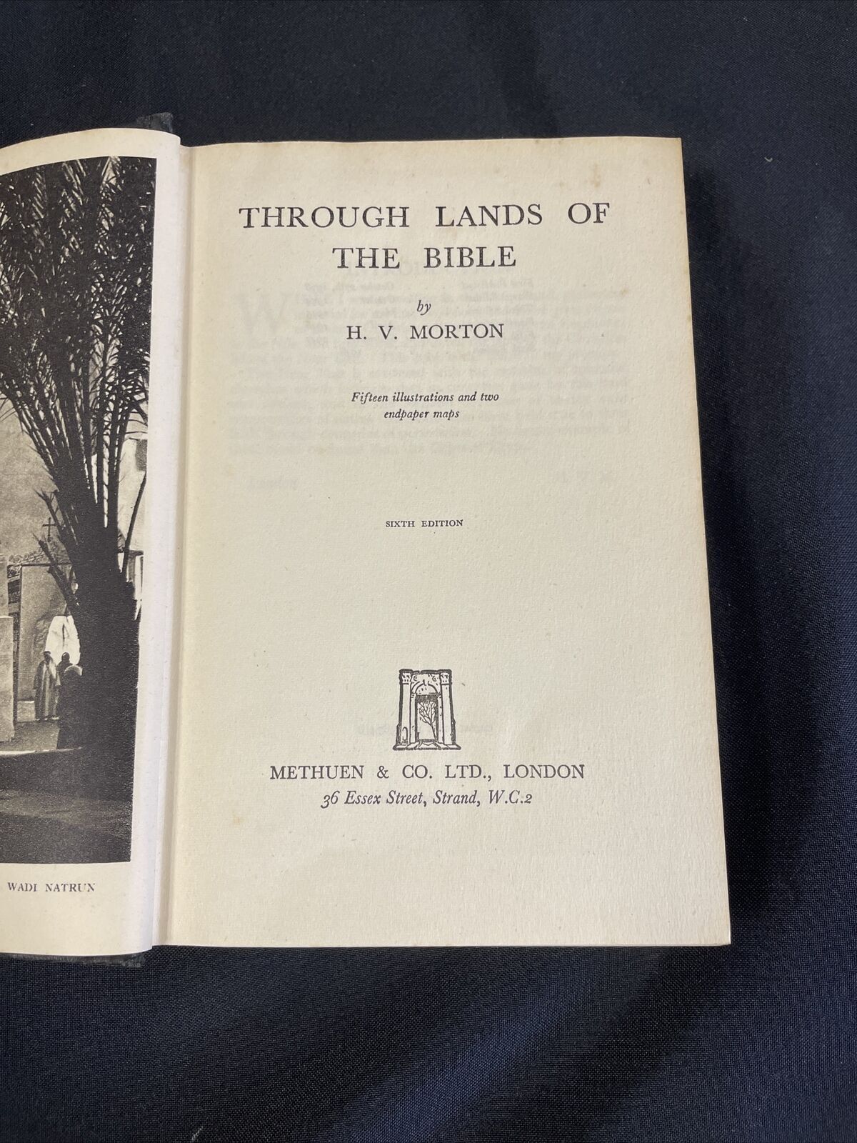 Book H. V. Morton - Through Lands of The Bible 1st Edition 1938 - (8171)