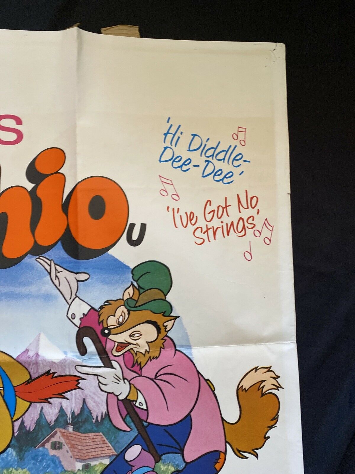ORIGINAL UK QUAD POSTER - Disney's Pinocchio (1978 re-release) 30"x40" (6554)