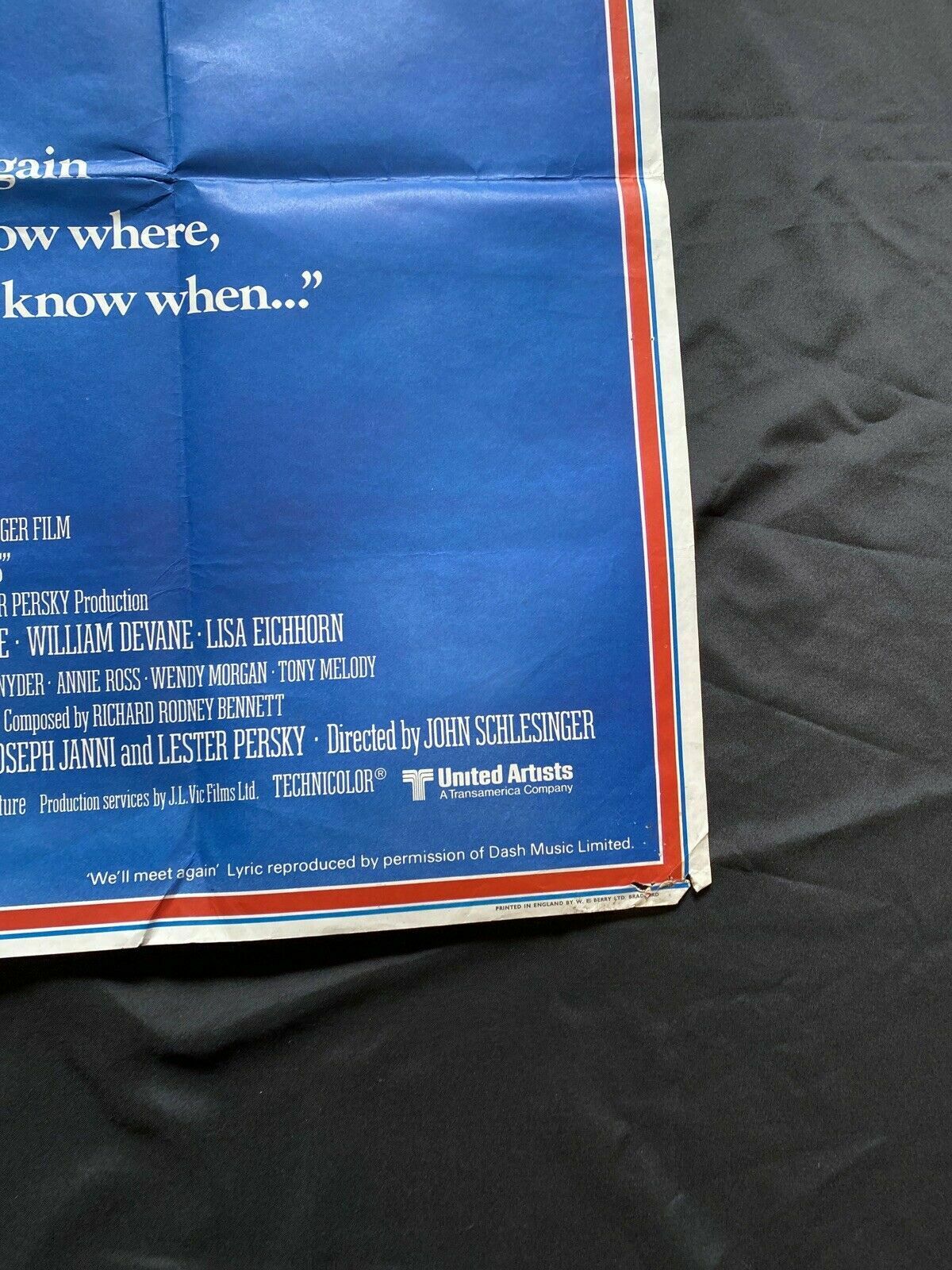 ORIGINAL UK QUAD POSTER - Yanks - 1979 - 30" x 40" - (6588)